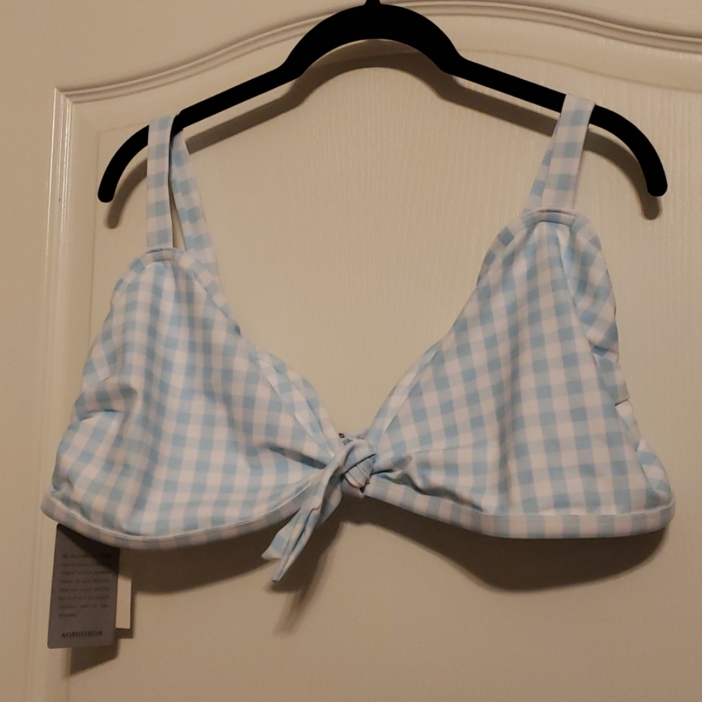 NWT Alpine Butterfly Dolly Bikini Top Gingham 2X